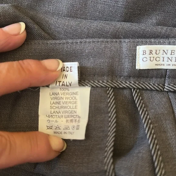 Brunello Cucinelli Slim Leg Cropped Trousers Cigarette pants Size IT 46 US 10